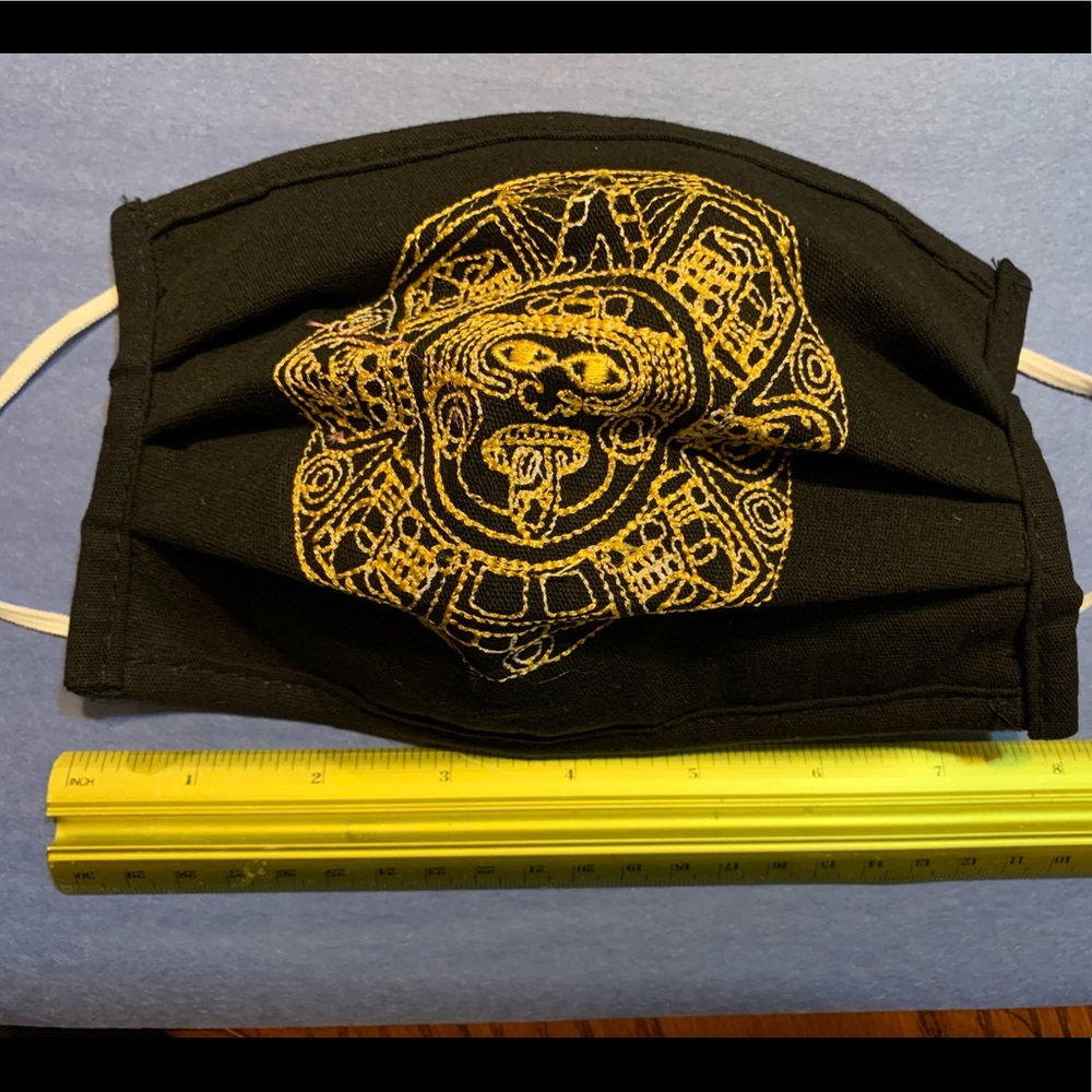 Mexican embroidered mask 3-layers